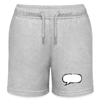 Sprechblase_Grunge_Pinsel - Kinder Organic Joggingshorts Mini Bolter von Stanley/Stella - Grau meliert - Vorne