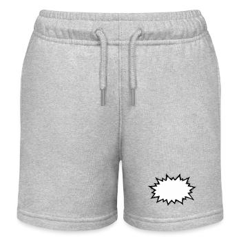 Sprechblase_Grunge_Explosion - Short de jogging enfant bio Stanley/Stella - gris chiné - Devant