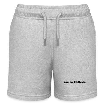 Akku leer und Geduld auch - Kinder Organic Joggingshorts Mini Bolter von Stanley/Stella - Grau meliert - Vorne