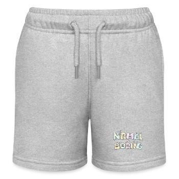 Mrml Is Boring: Creepy Slime Letters - Kids Organic Sweat Shorts by Stanley/Stella - heather grey - Front