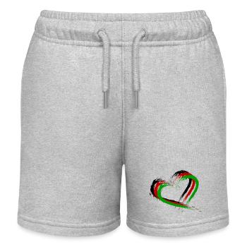 Herz Bürste Afghanistan Flagge Fahne Neu - Kinder Organic Joggingshorts Mini Bolter von Stanley/Stella - Grau meliert - Vorne