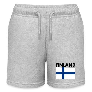 Finlande - Short de jogging enfant bio Stanley/Stella - gris chiné - Devant