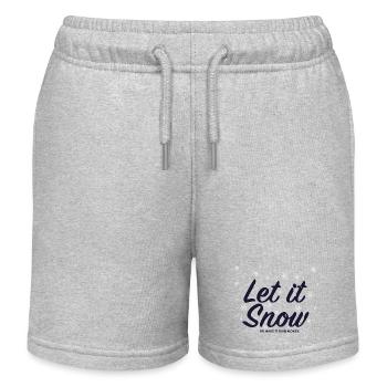 Laissez-le neiger ou faites pleuvoir de l’argent - Short de jogging enfant bio Stanley/Stella - gris chiné - Devant