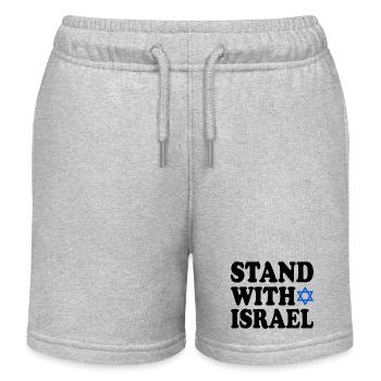 Stand with israel - Kinder Organic Joggingshorts Mini Bolter von Stanley/Stella - Grau meliert - Vorne