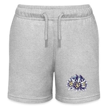 Alps Mountains Mountains Mountaineers Mountain Sports Alm Mountain - Kids Organic Sweat Shorts by Stanley/Stella - heather grey - Front