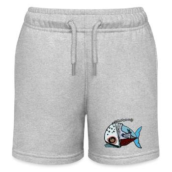 Fisch - Kinder Organic Joggingshorts Mini Bolter von Stanley/Stella - Grau meliert - Vorne
