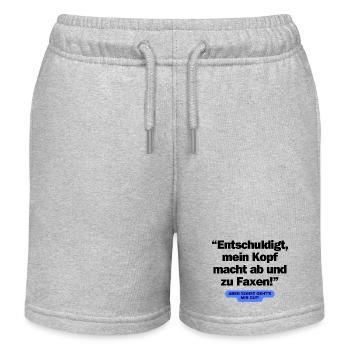 Sorry head makes faxing2 - Kids Organic Sweat Shorts by Stanley/Stella - heather grey - Front