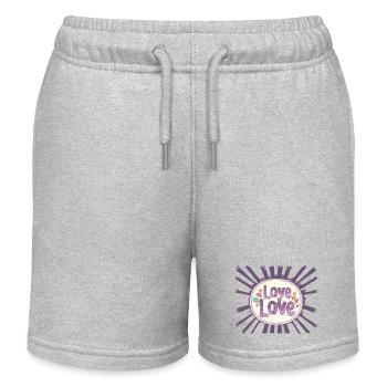 Liebe ist Liebe 2 - Kinder Organic Joggingshorts Mini Bolter von Stanley/Stella - Grau meliert - Vorne