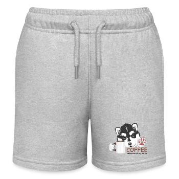 Le café rend tout meilleur - Short de jogging enfant bio Stanley/Stella - gris chiné - Devant
