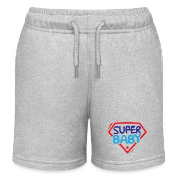 Super Baby - Kinder Organic Joggingshorts Mini Bolter von Stanley/Stella - Grau meliert - Vorne