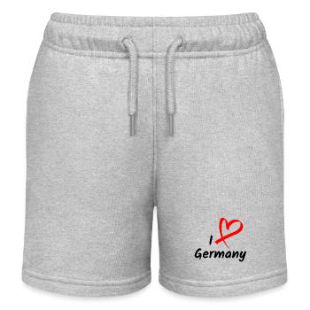 J’aime l’Allemagne J’aime l’Allemagne Cadeau cœur - Short de jogging enfant bio Stanley/Stella - gris chiné - Devant