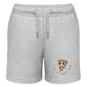 Melted Perfection – Pizza Lovers Unite! - Kinder Organic Joggingshorts Mini Bolter von Stanley/Stella - Grau meliert - Vorne