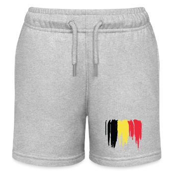 Vintage Flag Of Belgium. - Short de jogging enfant bio Stanley/Stella - gris chiné - Devant