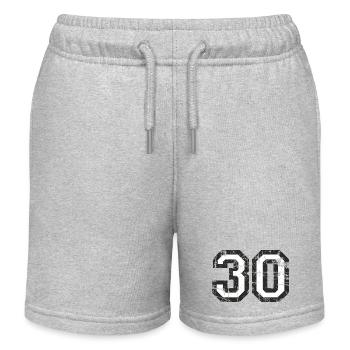 Nombre 30 Trente Design Anniversaire - Short de jogging enfant bio Stanley/Stella - gris chiné - Devant