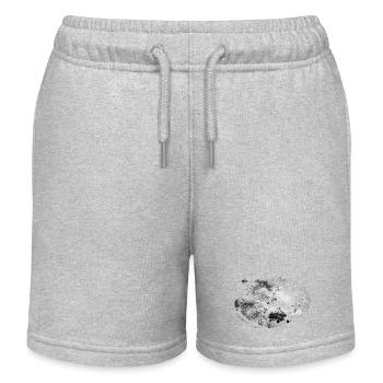 Background Chaos Pixel | Background rastered - Kids Organic Sweat Shorts by Stanley/Stella - heather grey - Front