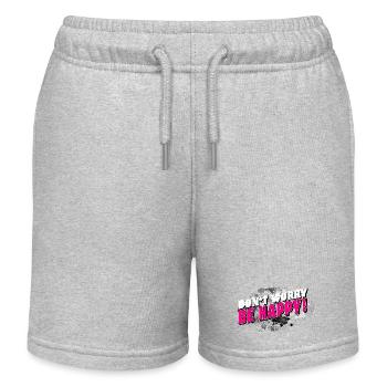 DONT WORRY BE HAPPY > BACKGROUND stormy - Kinder Organic Joggingshorts Mini Bolter von Stanley/Stella - Grau meliert - Vorne
