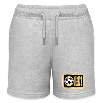 Überraschung Verwunderung Fußball Sprüche - Kinder Organic Joggingshorts Mini Bolter von Stanley/Stella - Grau meliert - Vorne