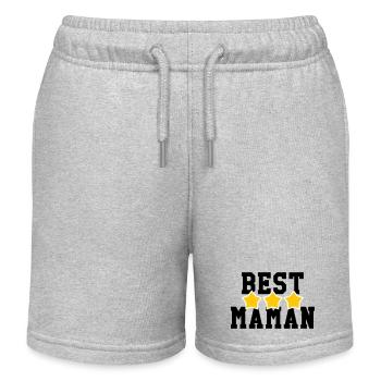 Beste Mama - Muttertag - Kinder Organic Joggingshorts Mini Bolter von Stanley/Stella - Grau meliert - Vorne