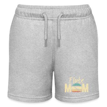 Flöte Mama Retro Vintage Marching Band Design - Kinder Organic Joggingshorts Mini Bolter von Stanley/Stella - Grau meliert - Vorne