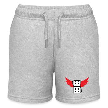 Winged Dominoes: Freestyle und Strategie - Kinder Organic Joggingshorts Mini Bolter von Stanley/Stella - Grau meliert - Vorne