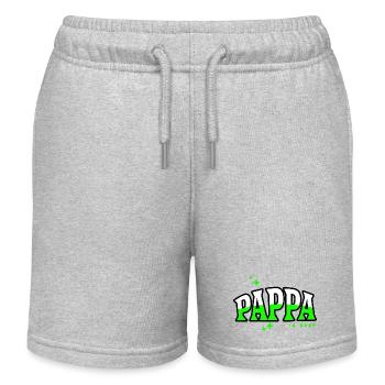 Papa est le meilleur néon - Short de jogging enfant bio Stanley/Stella - gris chiné - Devant