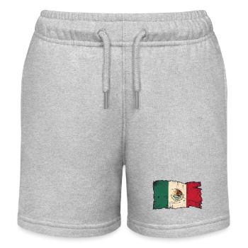 Mexican Flag - Kids Organic Sweat Shorts by Stanley/Stella - heather grey - Front