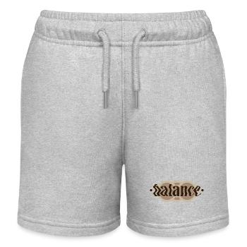 Yoga Schriftzug, Balance - Kinder Organic Joggingshorts Mini Bolter von Stanley/Stella - Grau meliert - Vorne