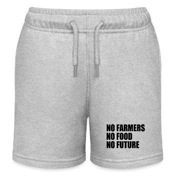 no farmers no food no future - Short de jogging enfant bio Stanley/Stella - gris chiné - Devant