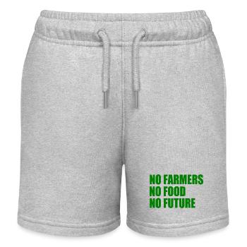 no farmers no food no future - Kinder Organic Joggingshorts Mini Bolter von Stanley/Stella - Grau meliert - Vorne