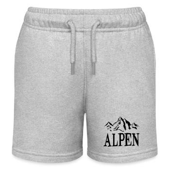 Alpen Berge01 - Kinder Organic Joggingshorts Mini Bolter von Stanley/Stella - Grau meliert - Vorne