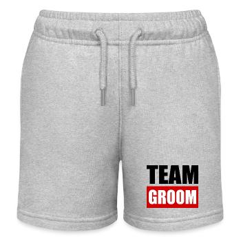 Team groom - Kids Organic Sweat Shorts by Stanley/Stella - heather grey - Front