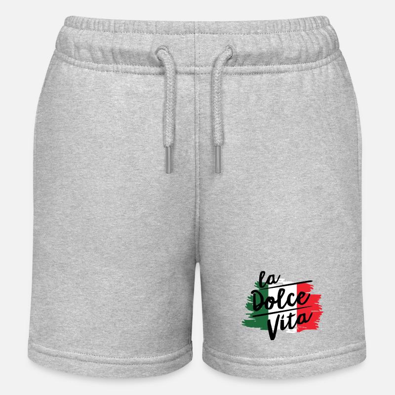 La dolce Vita Bella Italia - Short de jogging enfant bio Stanley/Stella - gris chiné