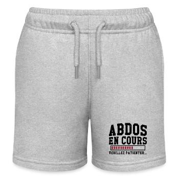 Abdos en cours veuillez patienter - Short de jogging enfant bio Stanley/Stella - gris chiné - Devant