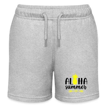 Aloha Summer - Kids Organic Sweat Shorts by Stanley/Stella - heather grey - Front