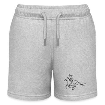 Reiterin schwarz - Kinder Organic Joggingshorts Mini Bolter von Stanley/Stella - Grau meliert - Vorne