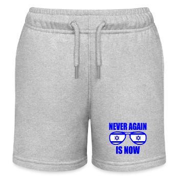 Never again is now - Kids Organic Sweat Shorts by Stanley/Stella - heather grey - Front