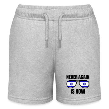 Never again is now - Kids Organic Sweat Shorts by Stanley/Stella - heather grey - Front