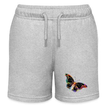 Butterfly - Kids Organic Sweat Shorts by Stanley/Stella - heather grey - Front