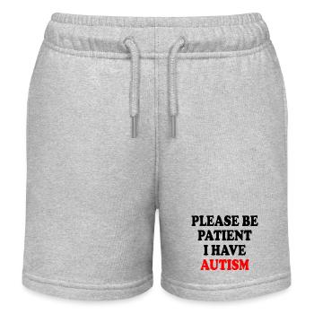 please be patient i have autism - Kinder Organic Joggingshorts Mini Bolter von Stanley/Stella - Grau meliert - Vorne