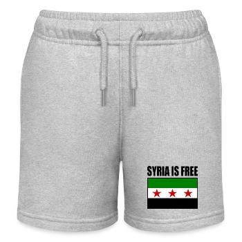 Syria Flag - Kids Organic Sweat Shorts by Stanley/Stella - heather grey - Front