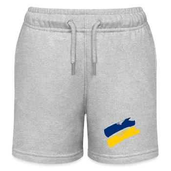 Drapeau de la Basse-Autriche - Rayures en brosse - Short de jogging enfant bio Stanley/Stella - gris chiné - Devant