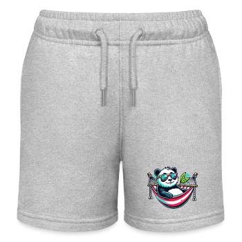 Panda - Short de jogging enfant bio Stanley/Stella - gris chiné - Devant