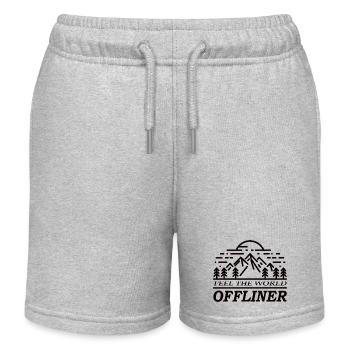 OFF Ressentez le monde - Short de jogging enfant bio Stanley/Stella - gris chiné - Devant