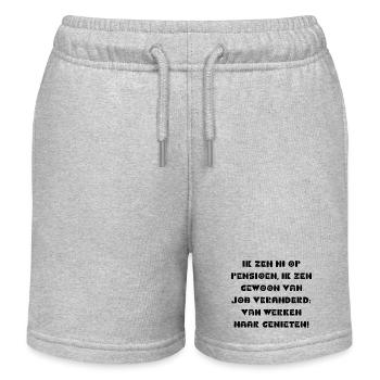 lustige Ruhestandssprüche im Antwerpener Dialekt - Kinder Organic Joggingshorts Mini Bolter von Stanley/Stella - Grau meliert - Vorne