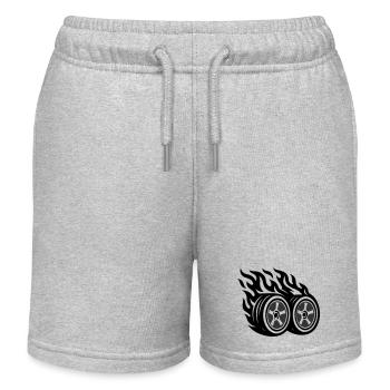Flamme de pneu de voiture - Short de jogging enfant bio Stanley/Stella - gris chiné - Devant