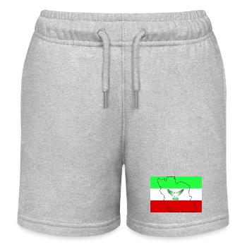 Iran Flagge  - Kinder Organic Joggingshorts Mini Bolter von Stanley/Stella - Grau meliert - Vorne