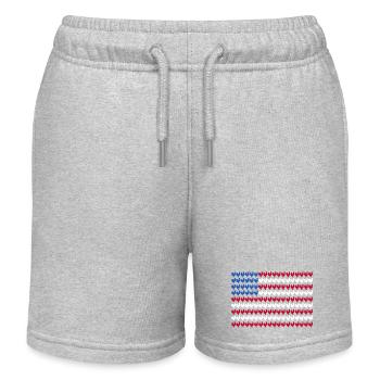 Patriotic Farmer Rooster Flock Poultry USA Pride C - Kinder Organic Joggingshorts Mini Bolter von Stanley/Stella - Grau meliert - Vorne