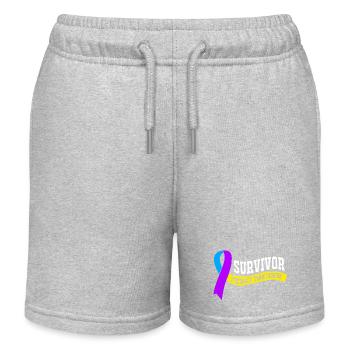 Blasenkrebs Krebs Blase - Kinder Organic Joggingshorts Mini Bolter von Stanley/Stella - Grau meliert - Vorne