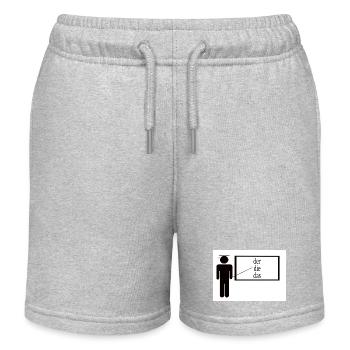 German Teacher - Kids Organic Sweat Shorts by Stanley/Stella - heather grey - Front