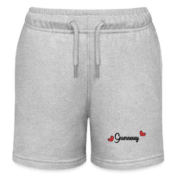 GUERNSEY. UNITED KINGDOM. ENGLAND. JOURNEY - Kids Organic Sweat Shorts by Stanley/Stella - heather grey - Front